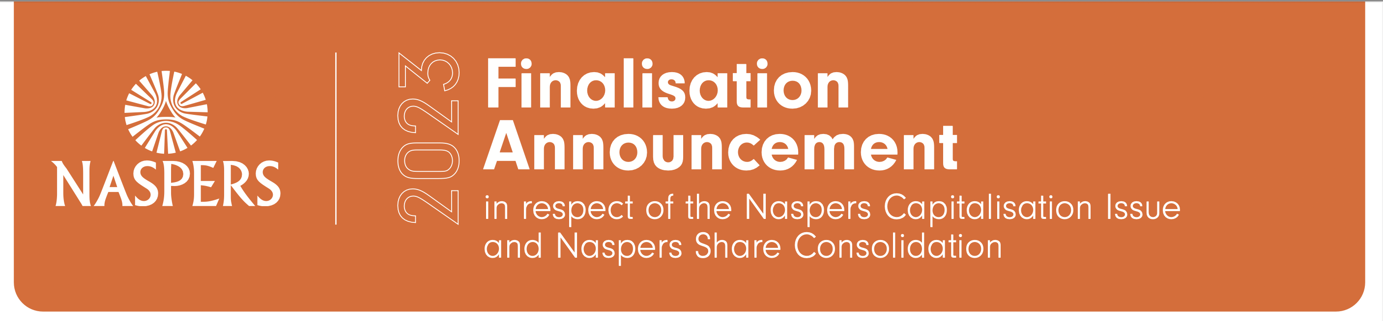 Naspers Finalisation Announcement